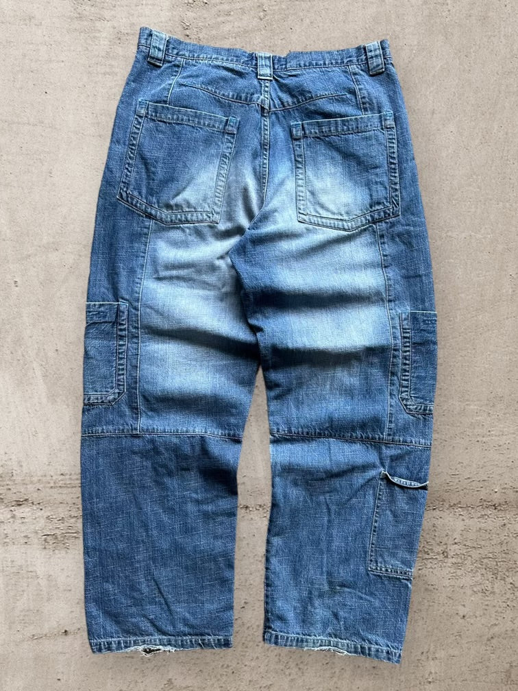00s Phat Farm Multi Pocket Baggy Denim Jeans - 38x32