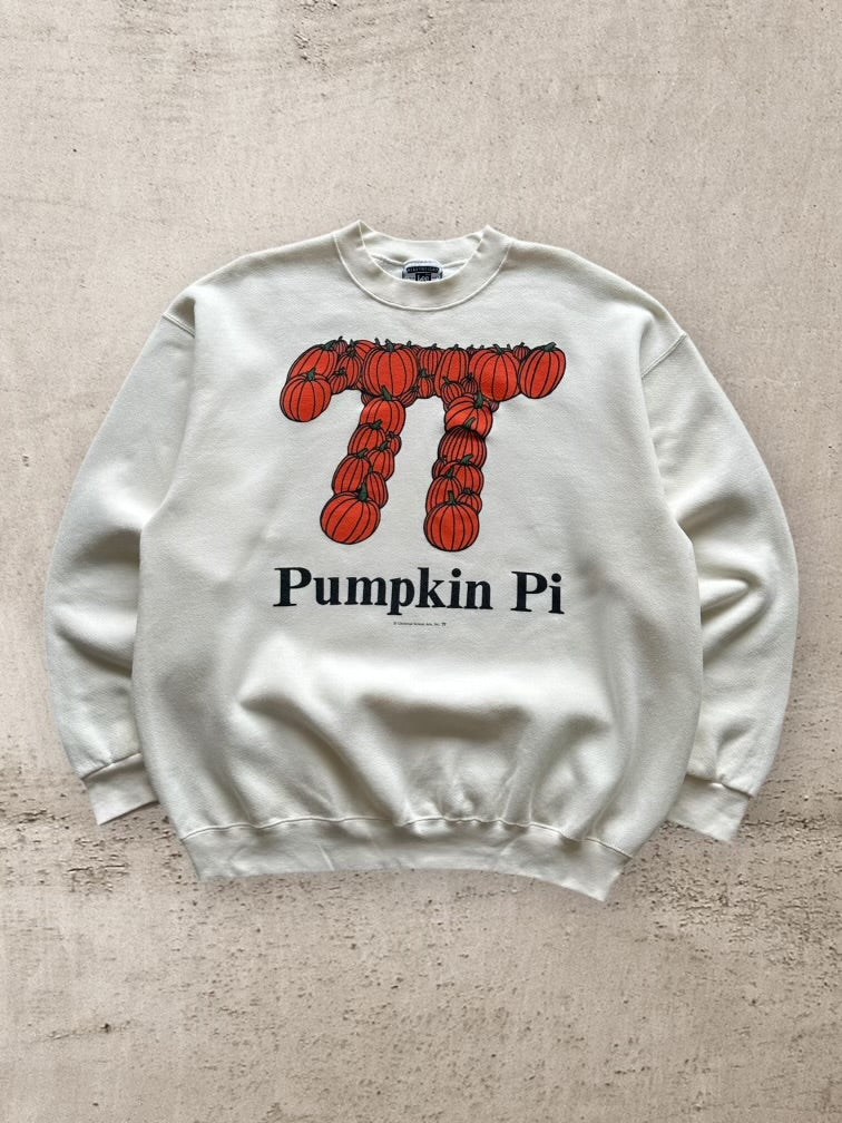 90s Pumpkin Pi Graphic Crewneck - XL