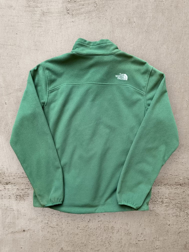 00s The North Face Green Full Zip Fleece - Large