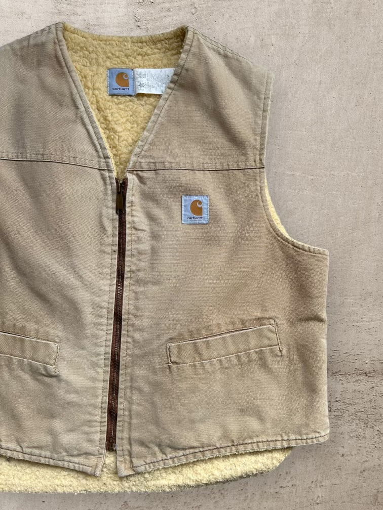 90s Carhartt Sherpa Lined Vest - XL