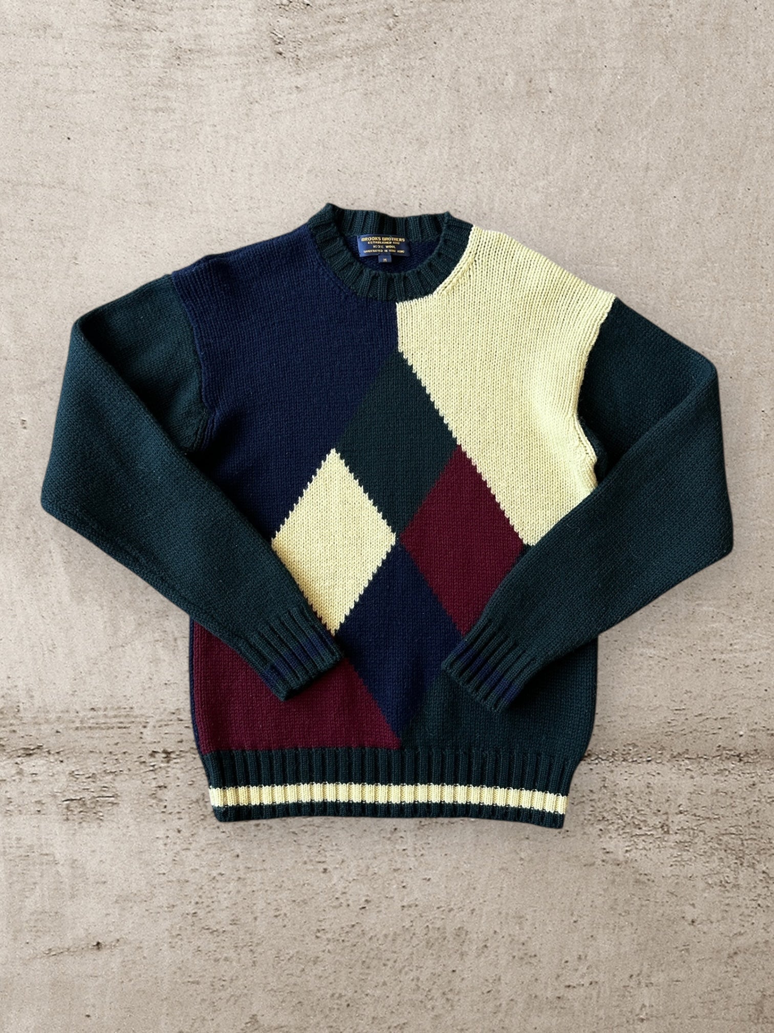 00s Brooks Brothers Geometric Knit Sweater - Medium