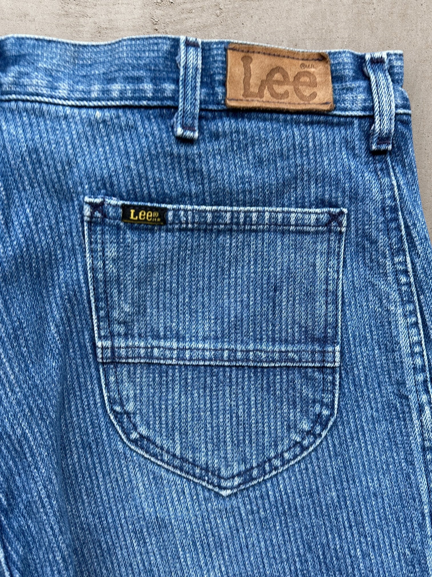 80s Lee Striped Denim Jeans - 32 – The Juncture