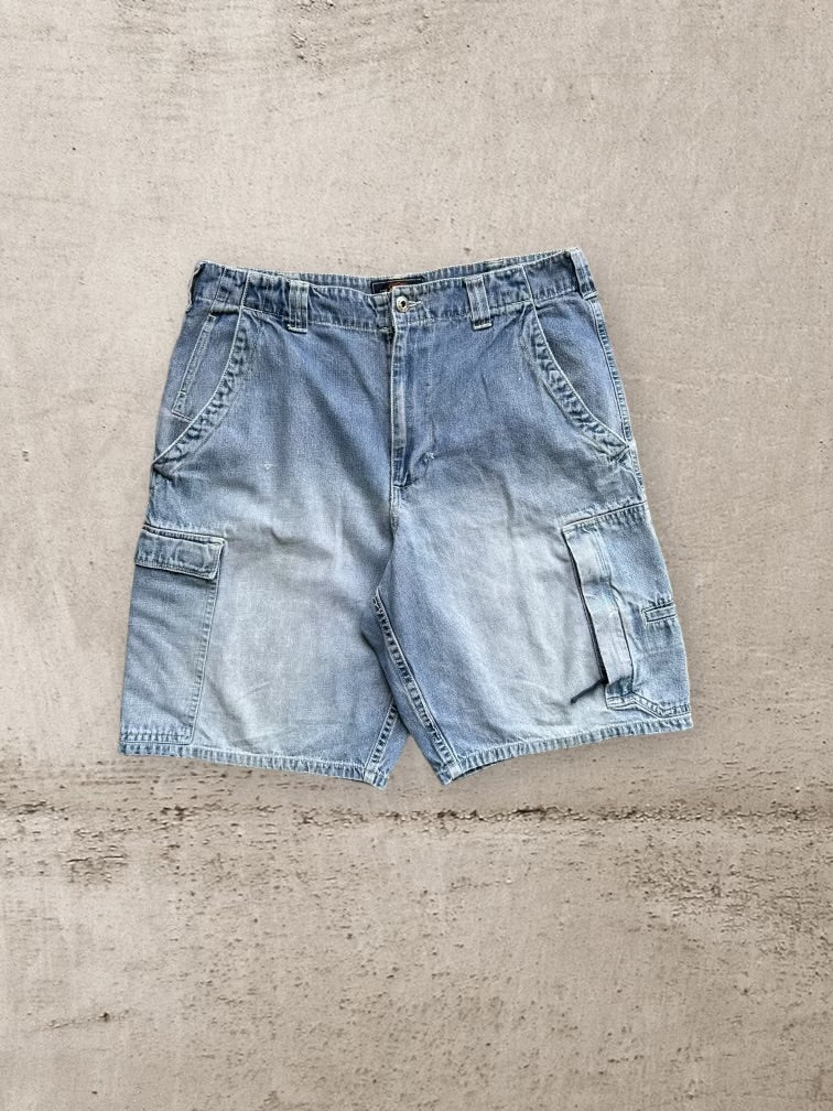 00s Route 66 Denim Cargo Shorts - 34