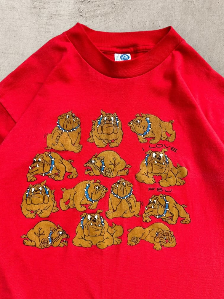 80s Bulldog Graphic T-Shirt - Large