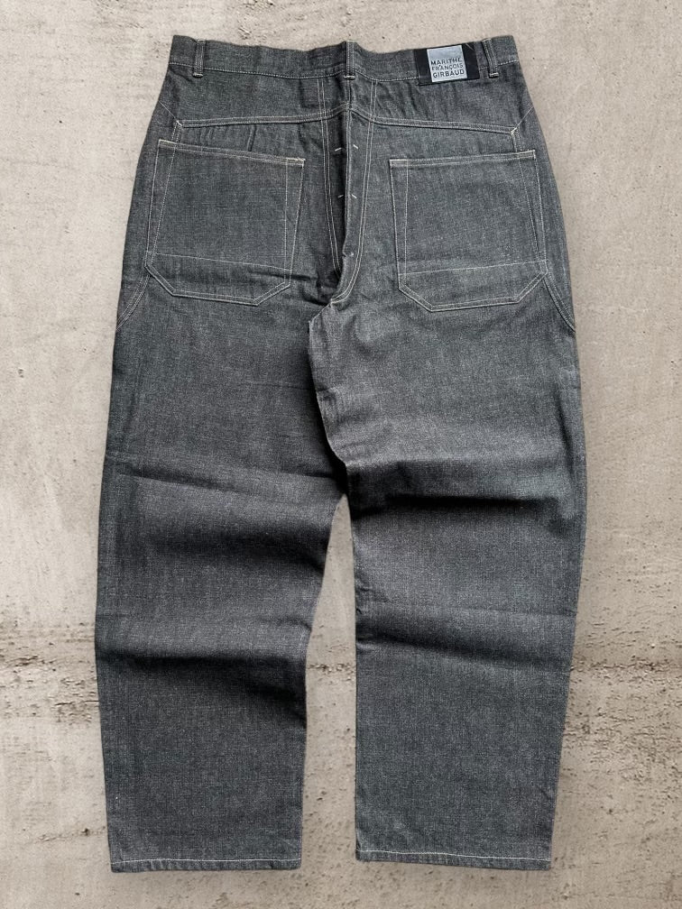 00s Marithe Francis Girbaud Black Denim Jeans - 38x32