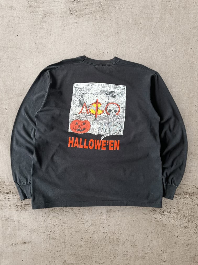 90s Haunted House Graphic Long Sleeve Shirt - XL