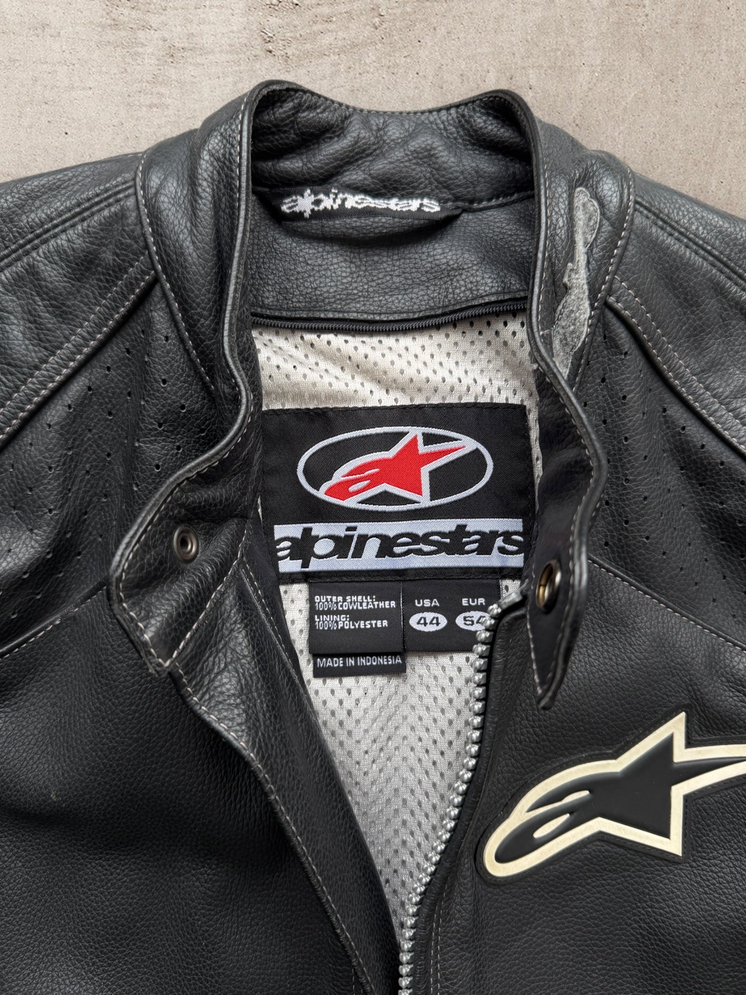 00s Alpinestars Moto Leather Jacket - Medium