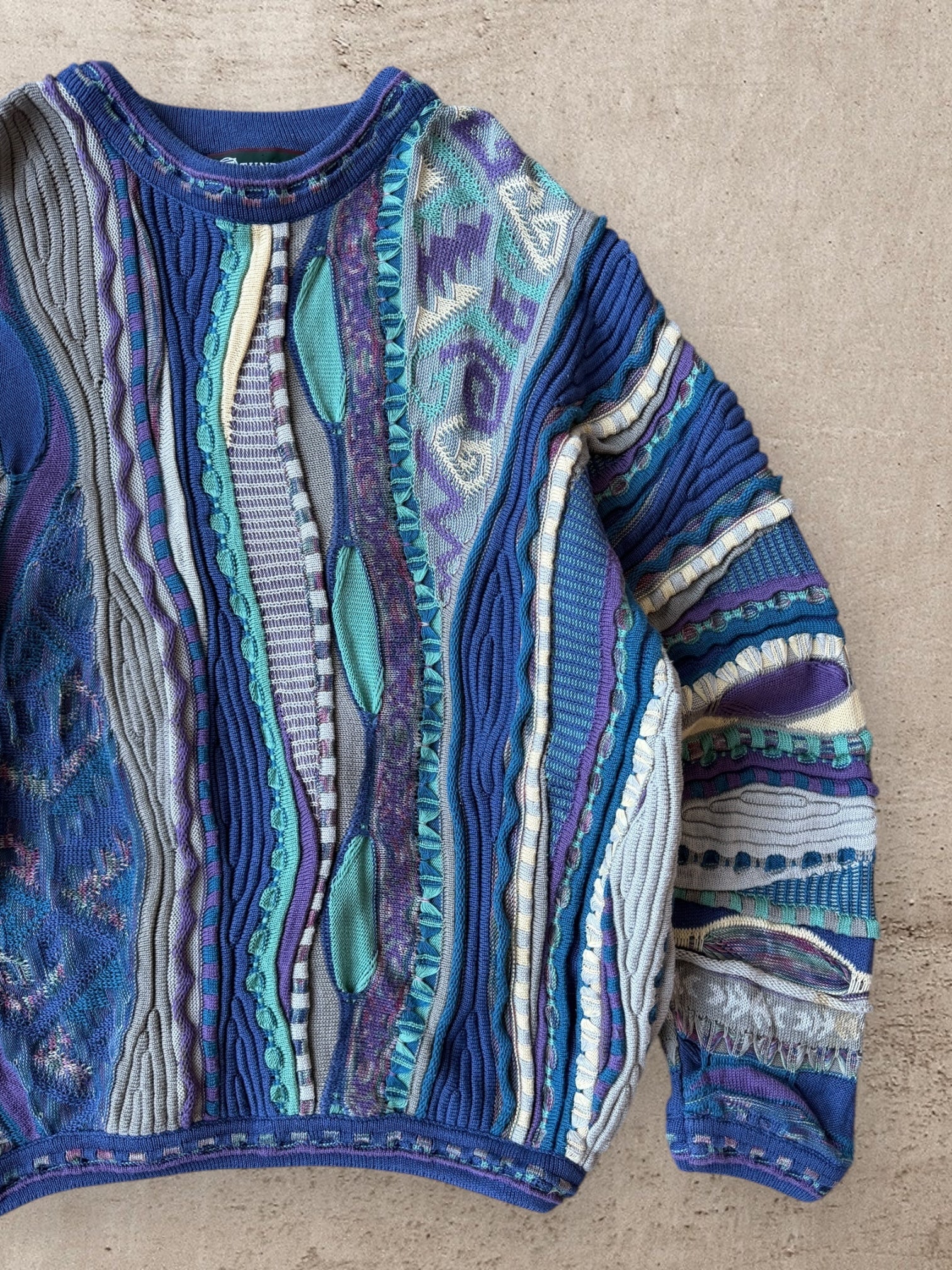 90s Tundra Cable Knit Sweater - XL