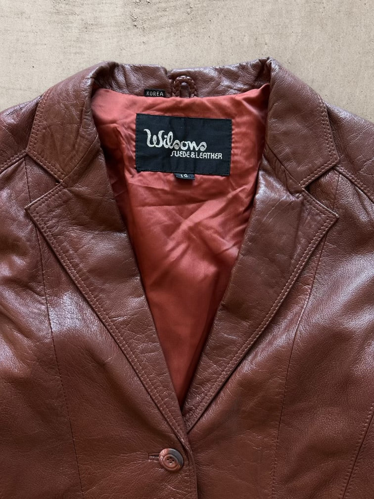 80s Wilson Blazer Leather Jacket - Medium