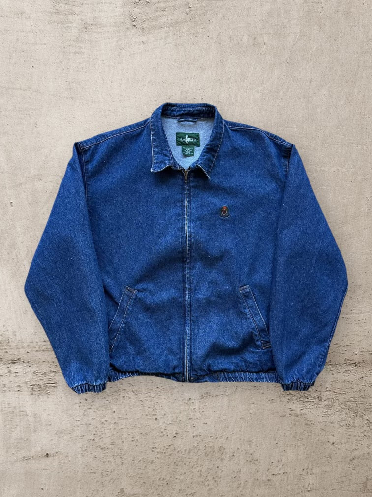 90s Hunt Club Denim Herrington Jacket - XL