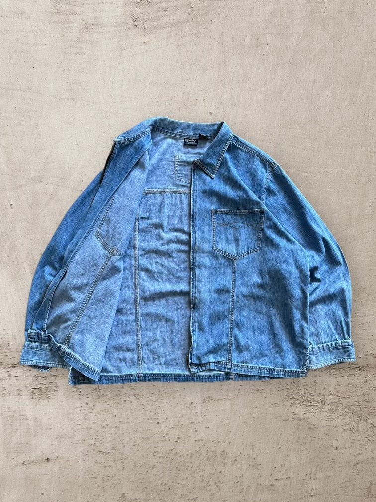 00s Sonoma Denim Zip Up Shirt - XL