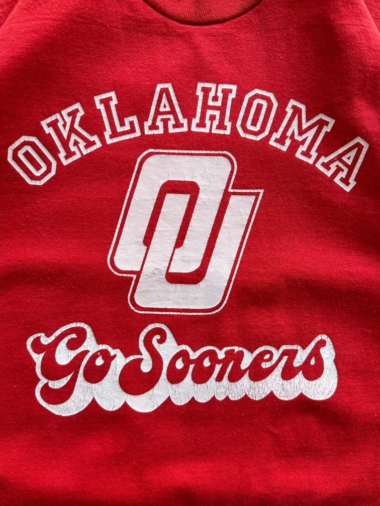 90s Oklahoma Sooners Graphic T-Shirt - Large