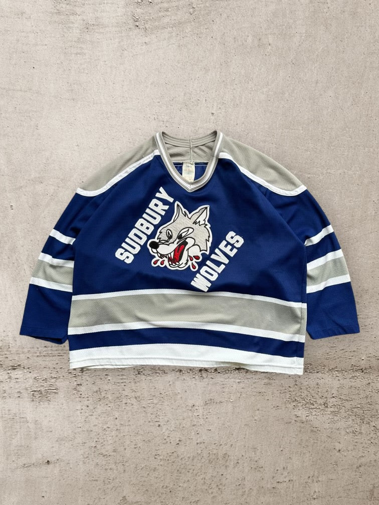 90s CCM Sudbury Wolves Hockey Jersey - XL