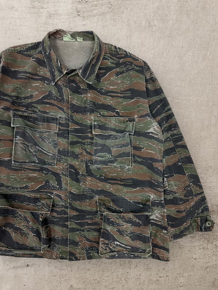 80s Tiger Camouflage Jacket - Large