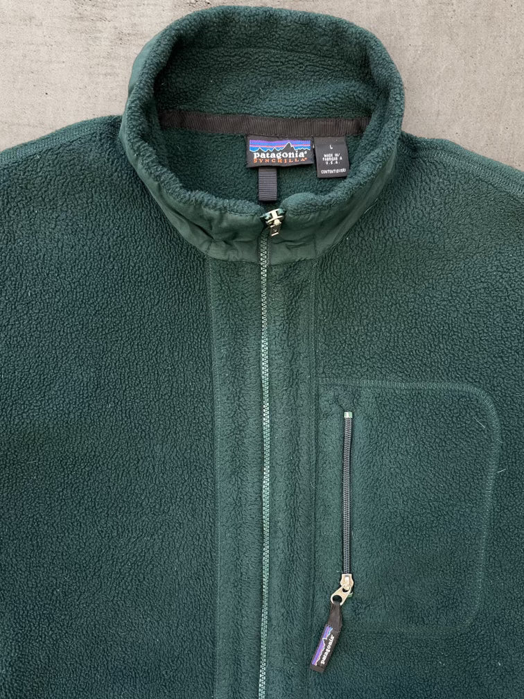 90s Patagonia Forest Green Full Zip Synchilla Fleece Large The Juncture