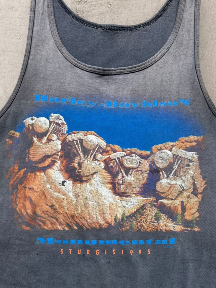 90s Harley Davidson Sturgis Faded Tank Top - XL