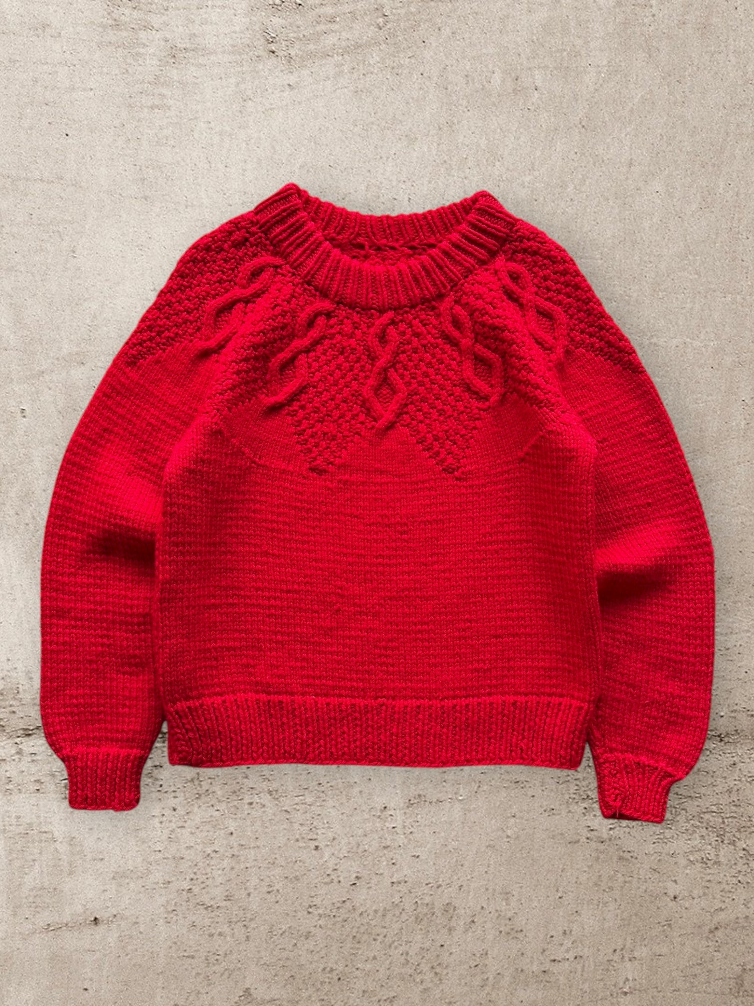 80s Wool Knit Sweater - Medium