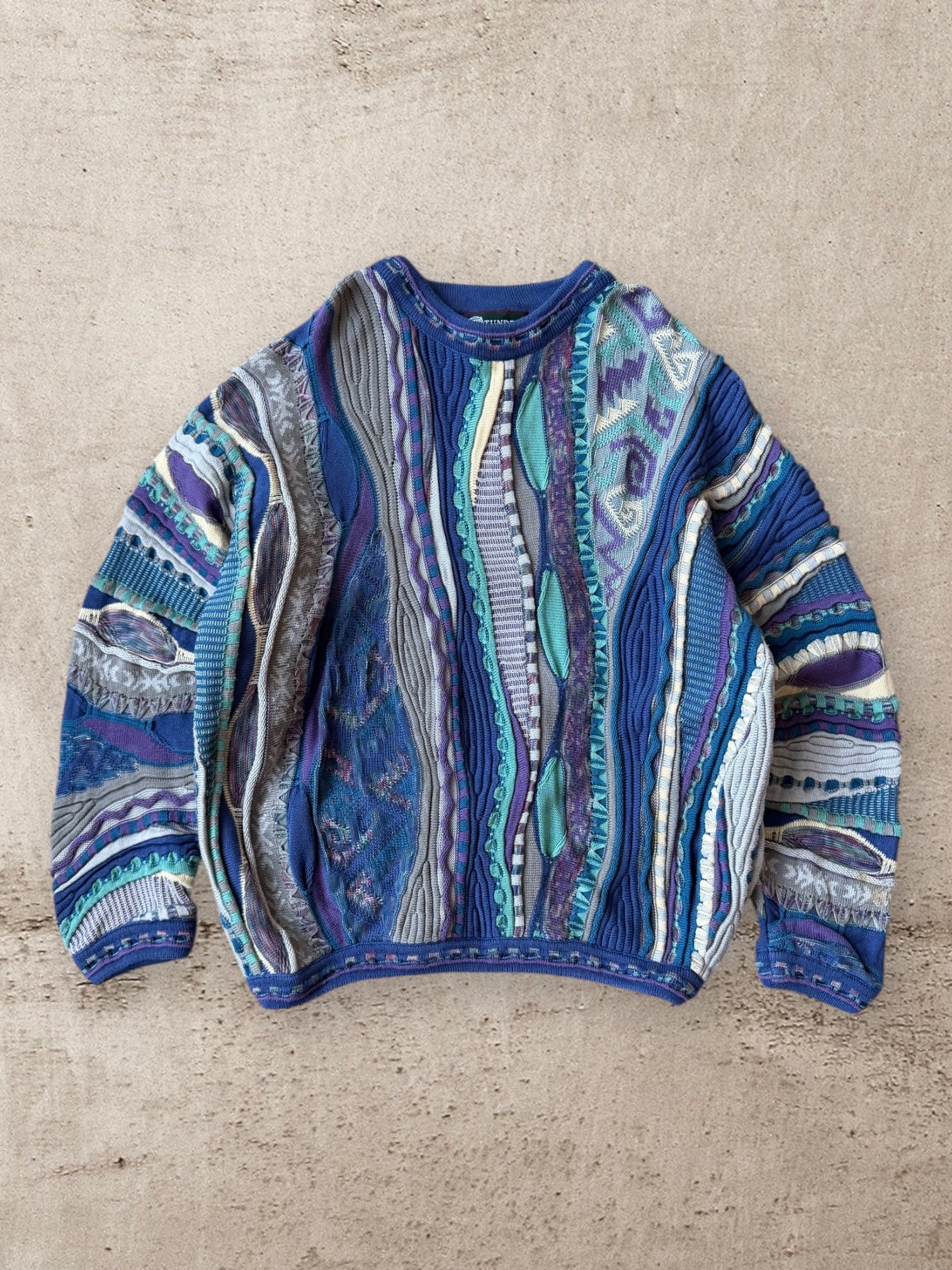 90s Tundra Cable Knit Sweater - XL