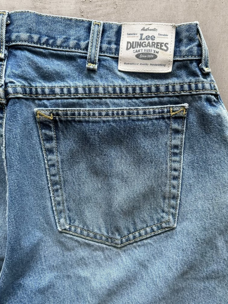 00s Lee Dungaree Denim Shorts - 36