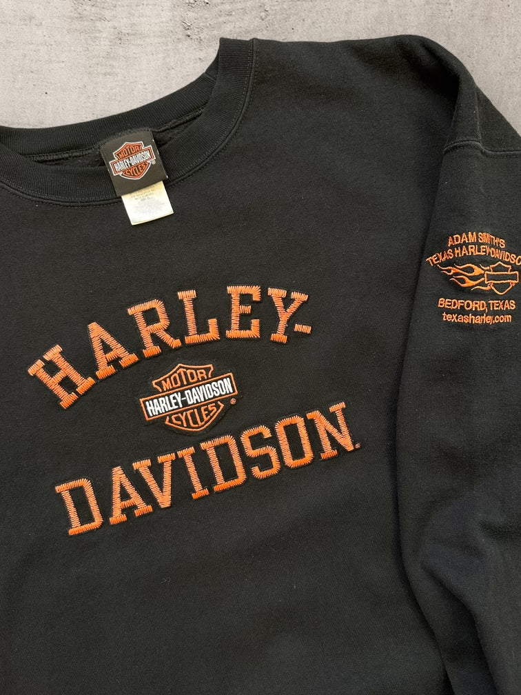 90s Harley Davidson Embroidered Crewneck - XL