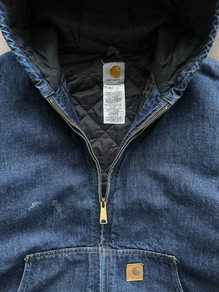 00s Carhartt Denim Hooded Jacket - XL