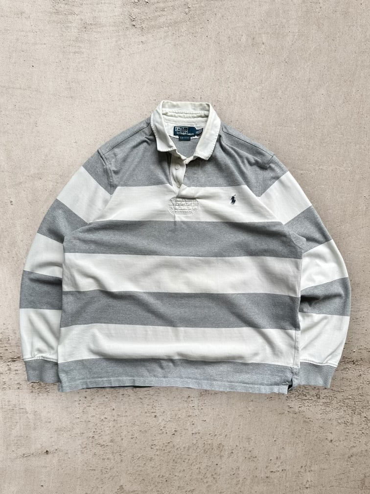 00s Polo Ralph Lauren Striped Rugby Shirt - XL