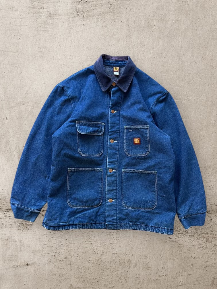 70s Big Ben Wool Lined Denim Chore Jacket - XL