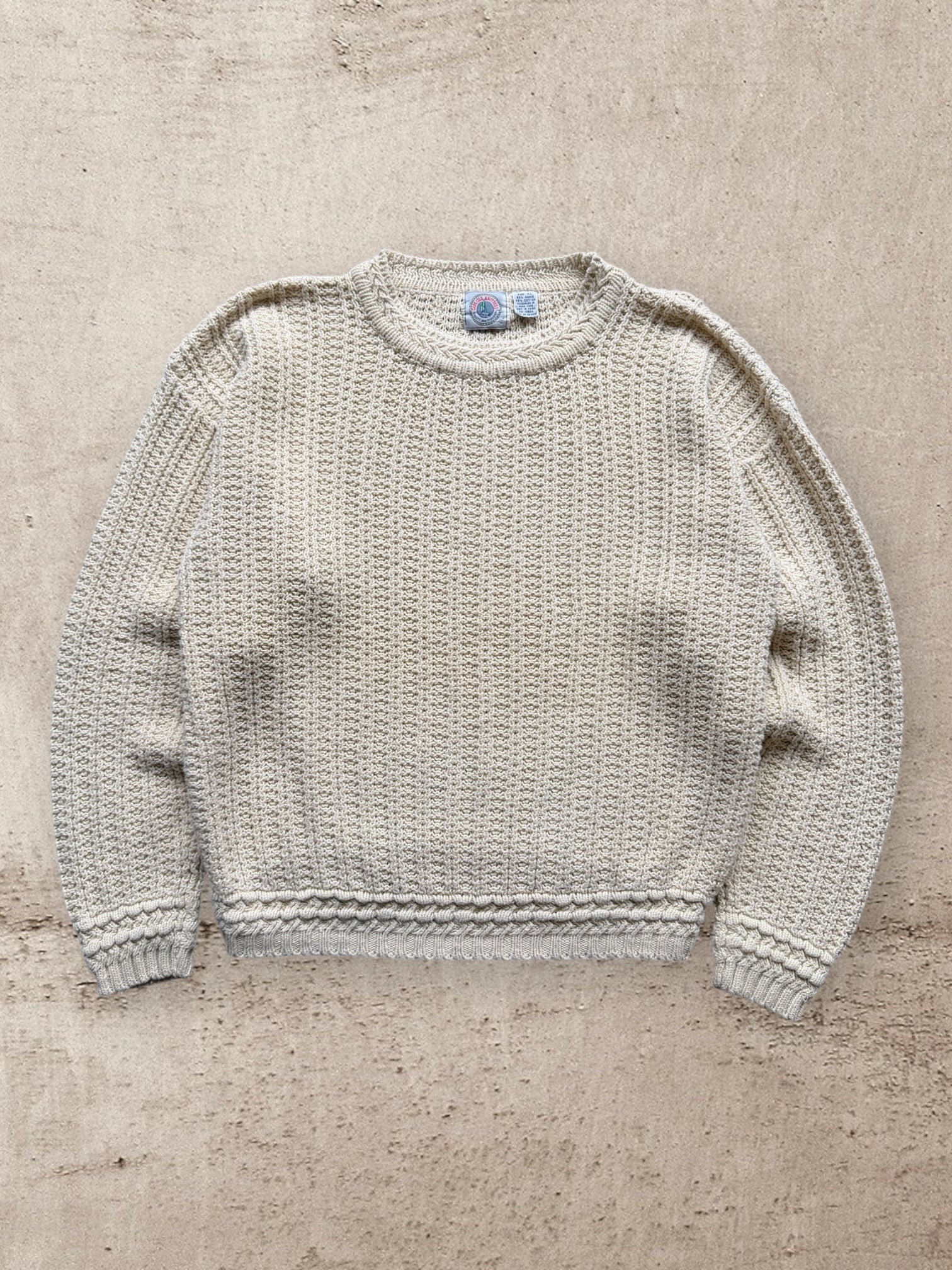 90s Cap Isle Knit Sweater - Large