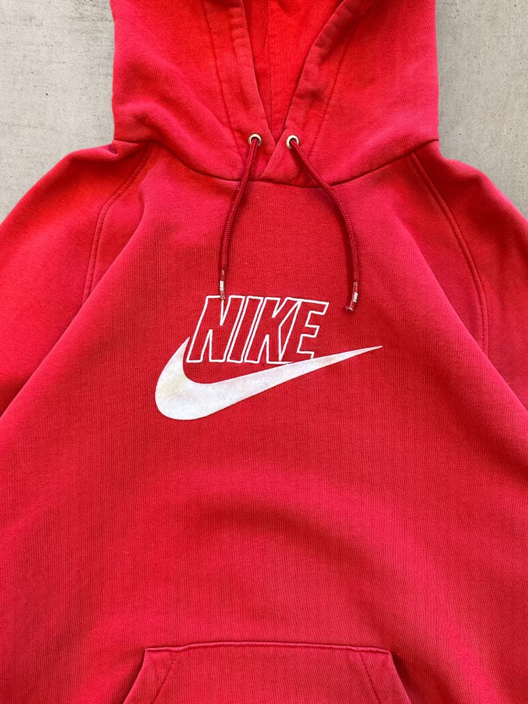 00s Nike Swoosh Red Hoodie - XL