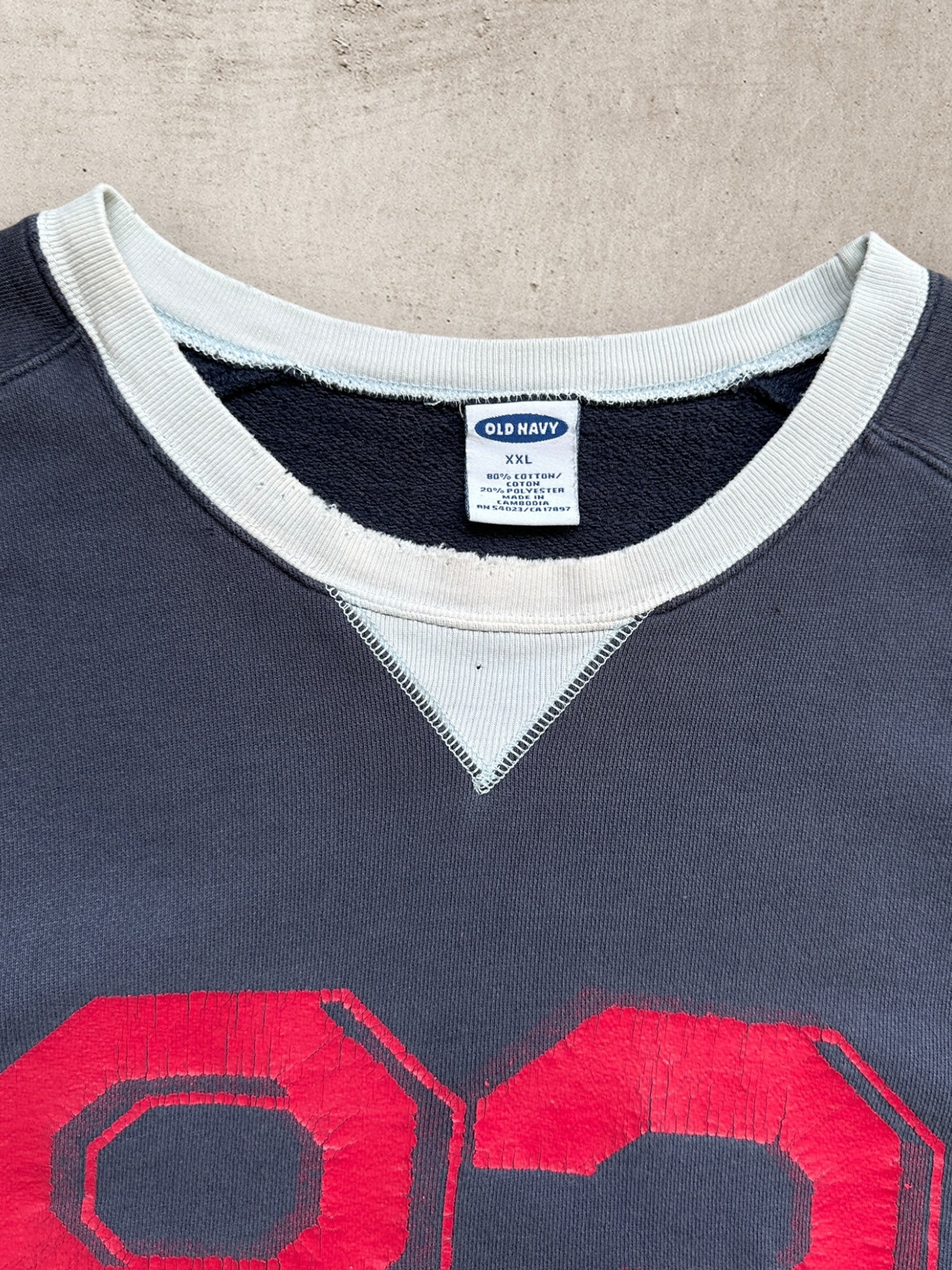 00s Old Navy 83 Jersey Crewneck - 2XL