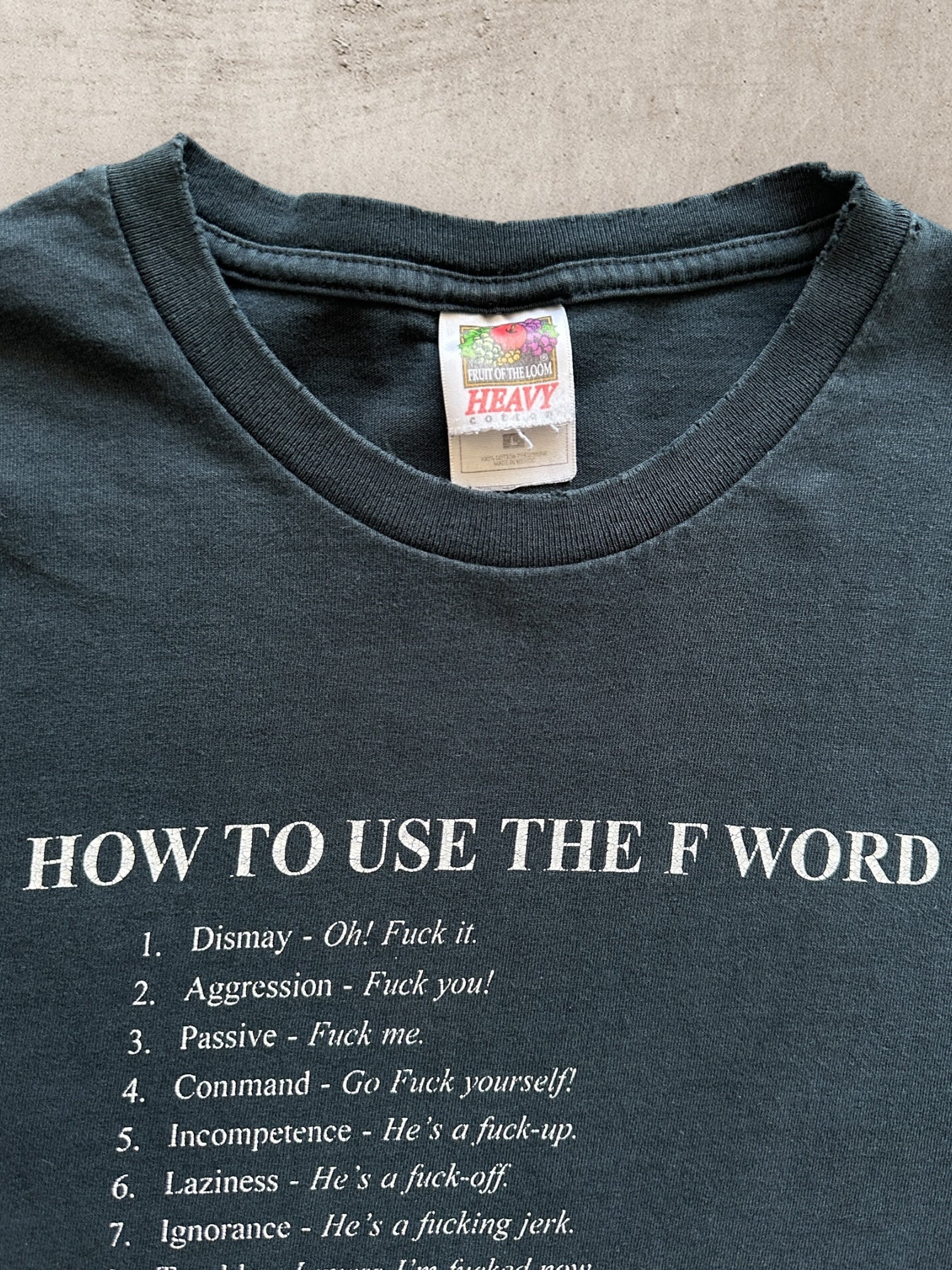 00s How To Use The F Word Graphic T-Shirt - Large