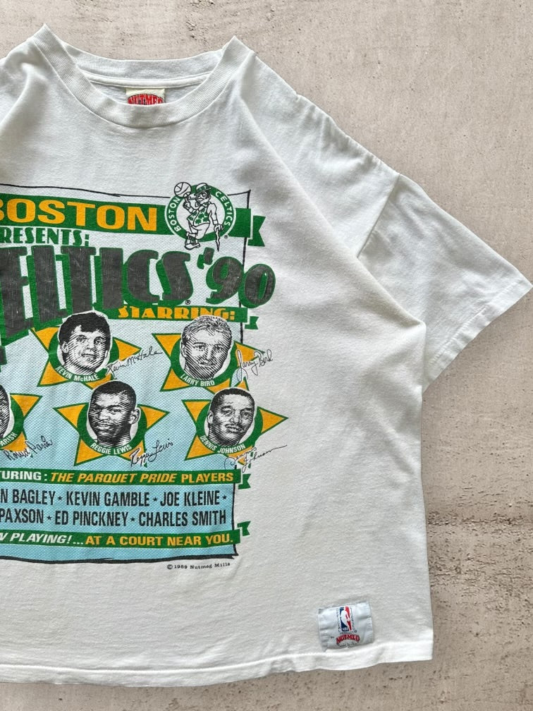 1990 Nutmeg Boston Celtics Graphic T-Shirt - Large