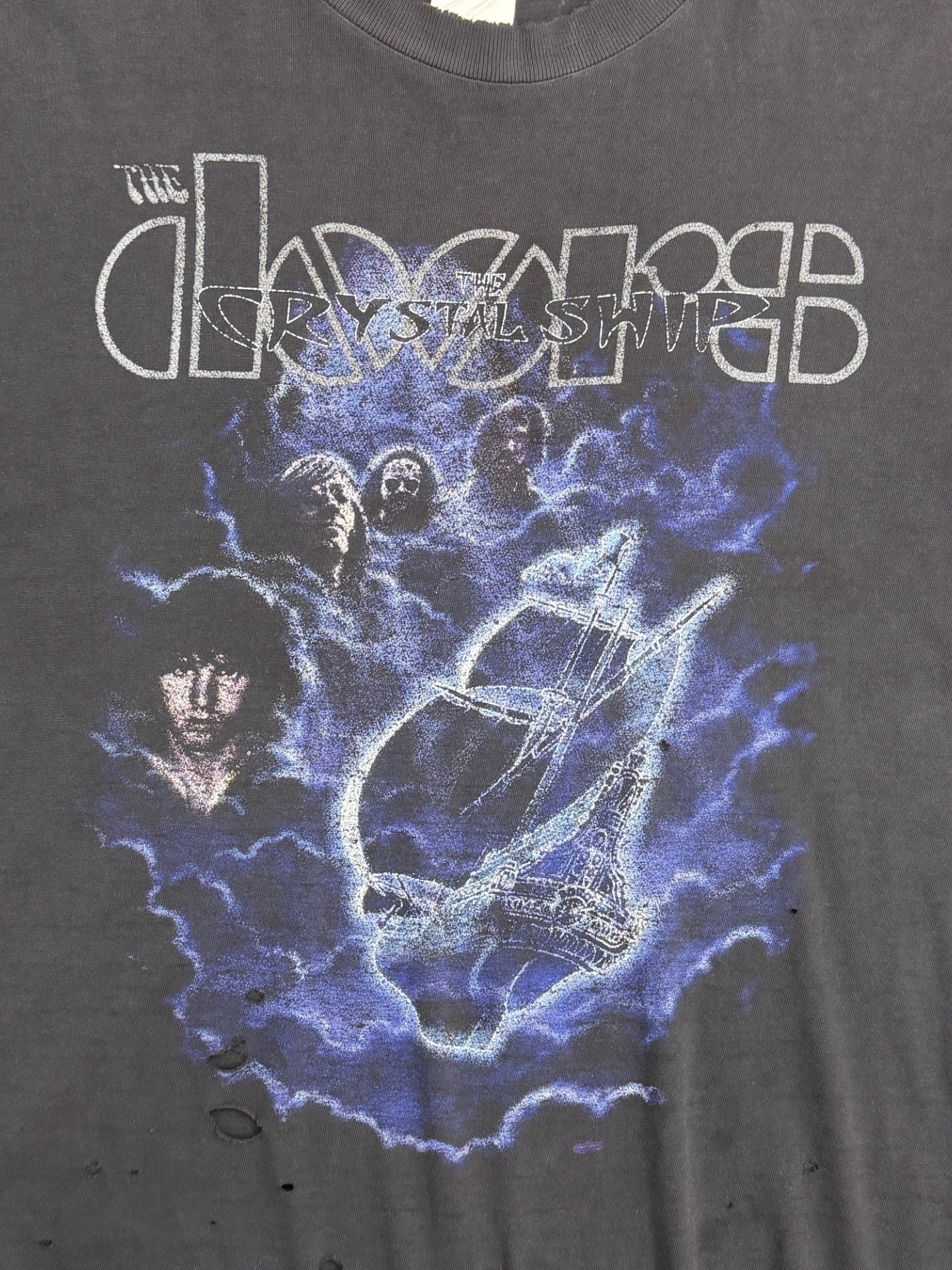90s The Doors Distressed Graphic T-Shirt - XL