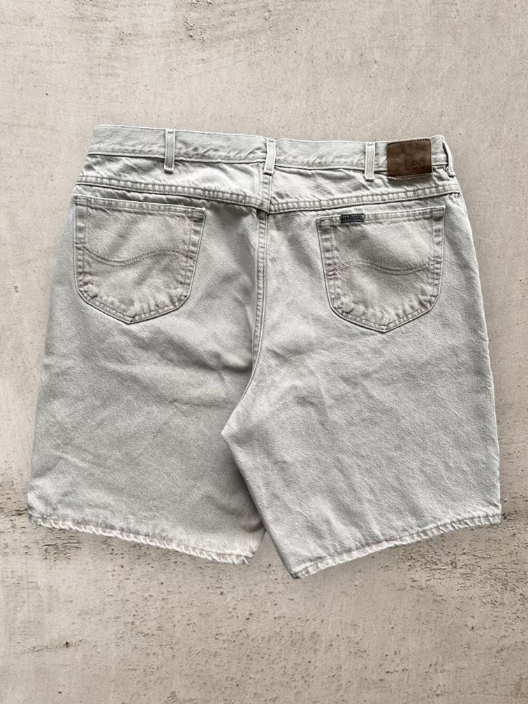 90s Lee Riveted Denim Shorts - 36