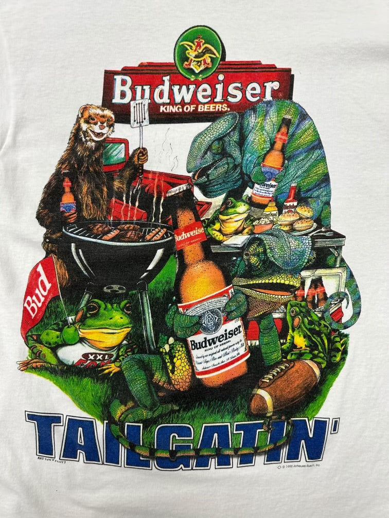 90s Budweiser Tailgatin’ Graphic T-Shirt - Large