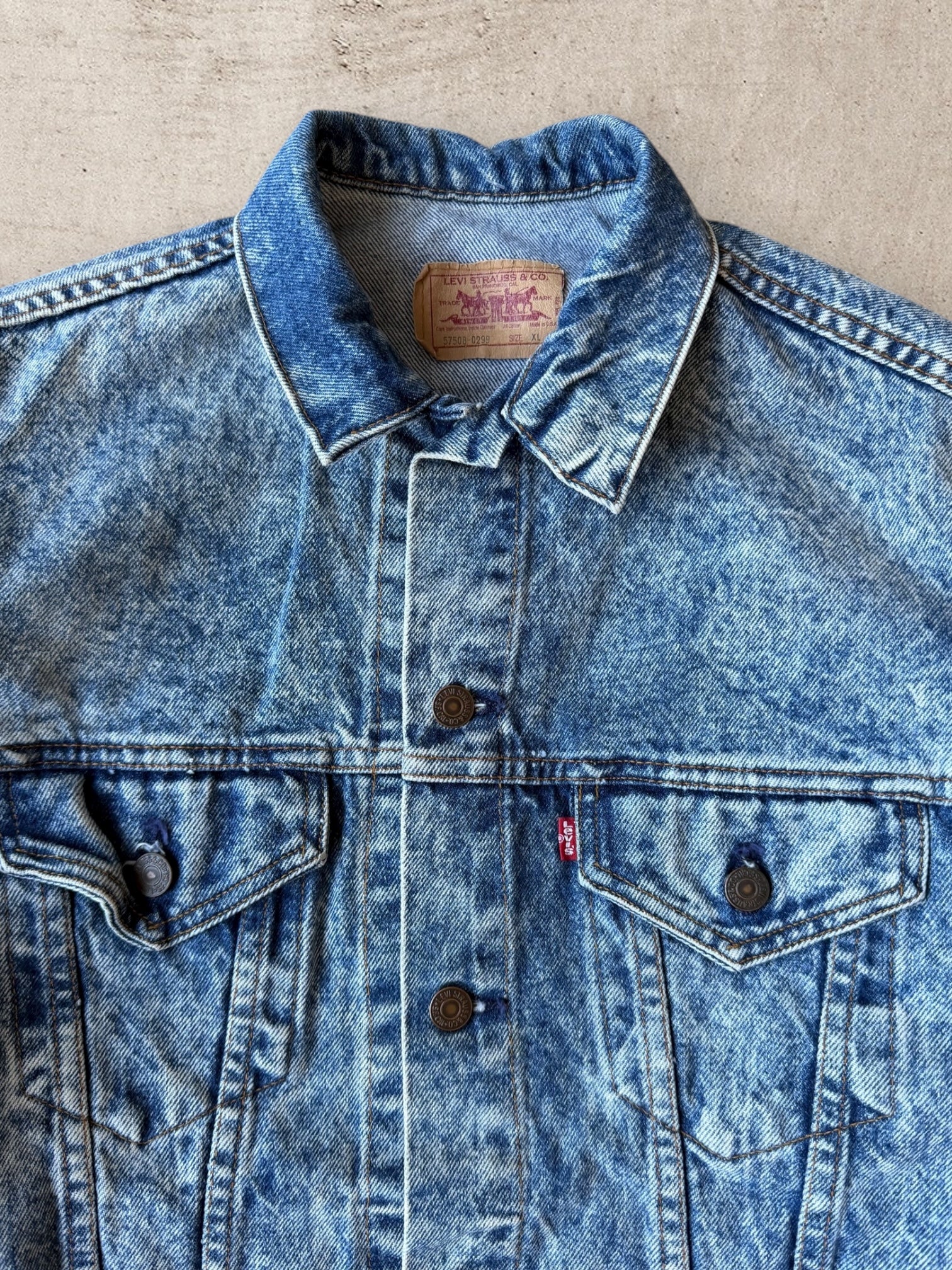 80s Levi’s Acid Wash Denim Jacket - Large