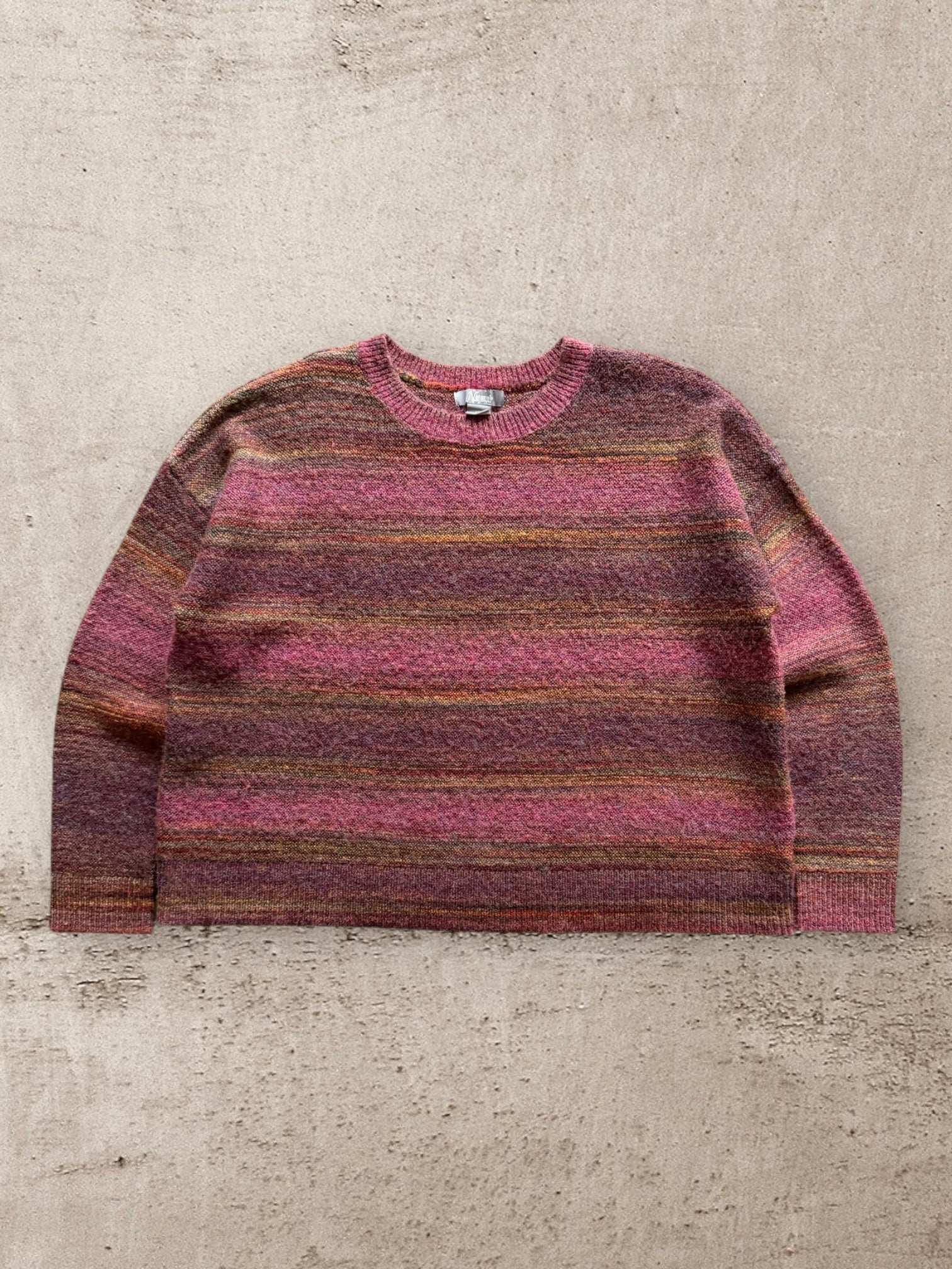 00s Natural Reflections Striped Knit Sweater - XL