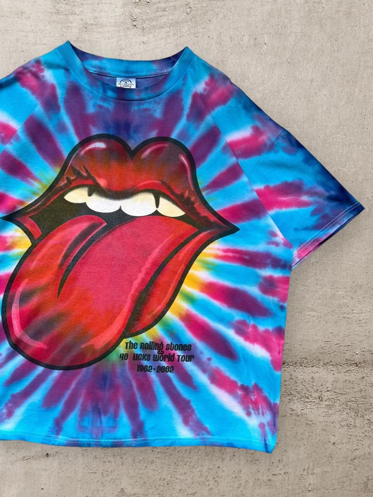 00s Rolling Stones World Tour Tie Dye Graphic T-Shirt - XL