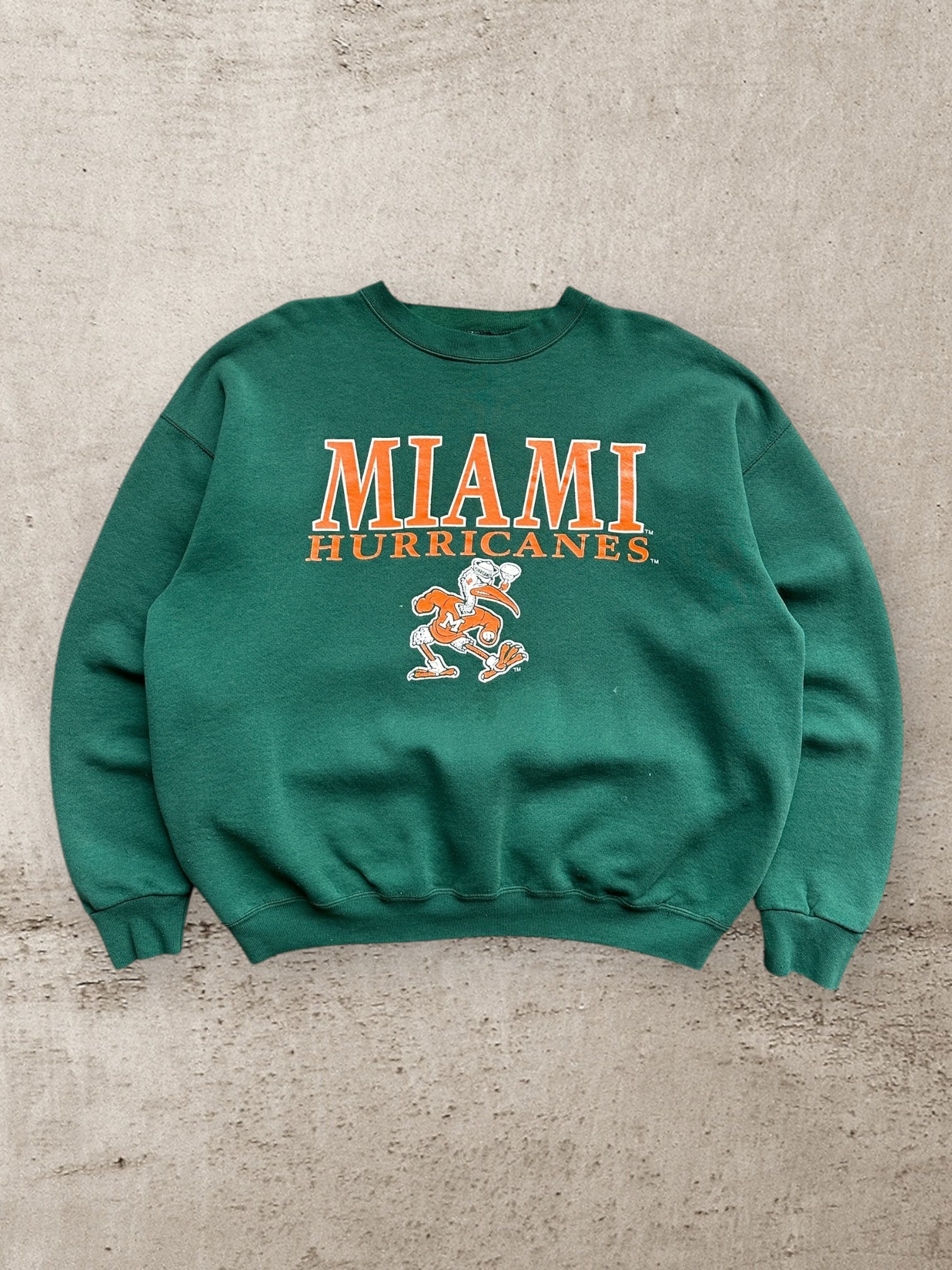 90s Miami Hurricanes Graphic Crewneck - XL