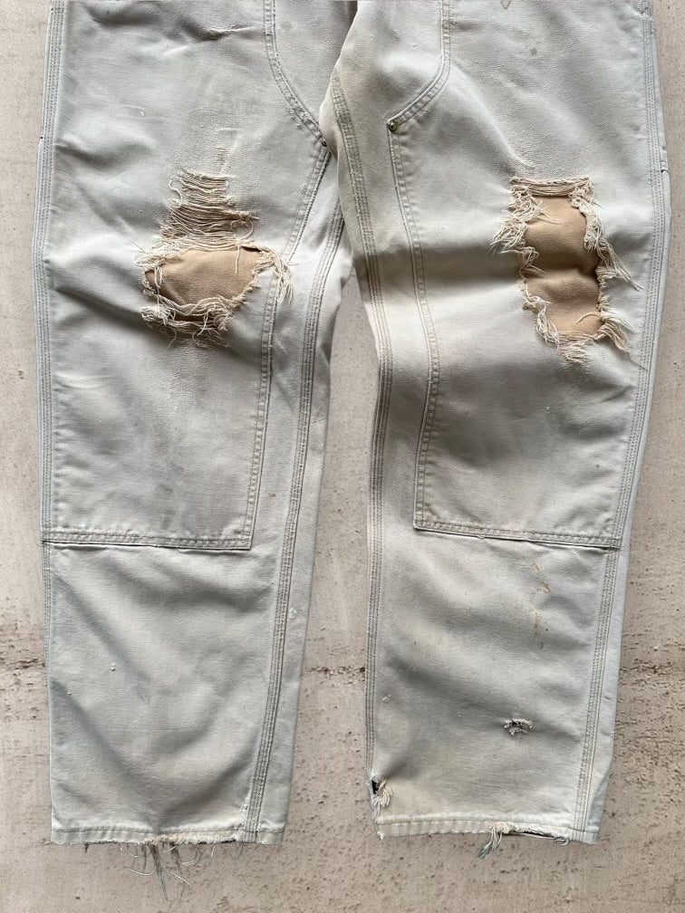 90s Carhartt Distressed Double Knee Pants - 37x30