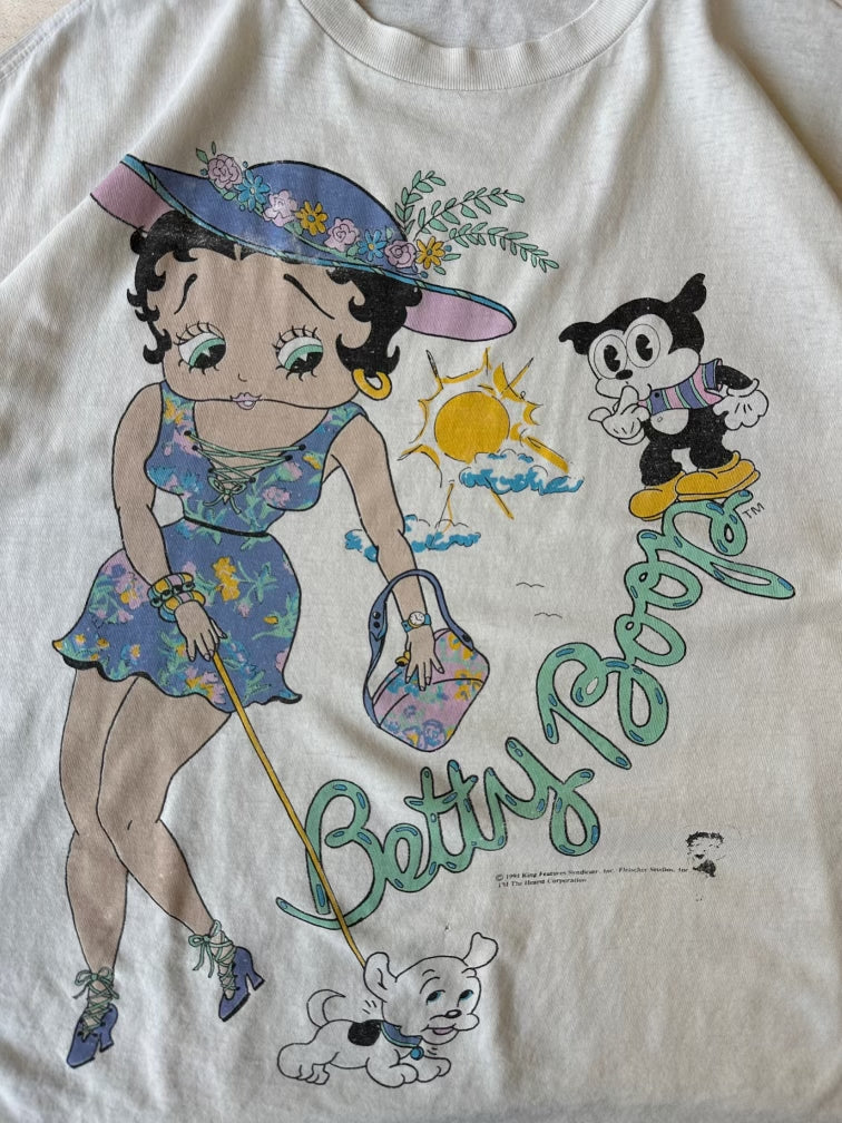 90s Betty Boop Dog Walking T-Shirt - XXL