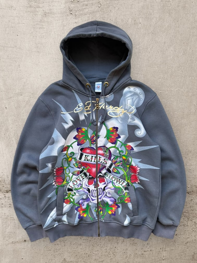 00s Ed Hardy Love Kills Slowly Graphic Hoodie - Medium