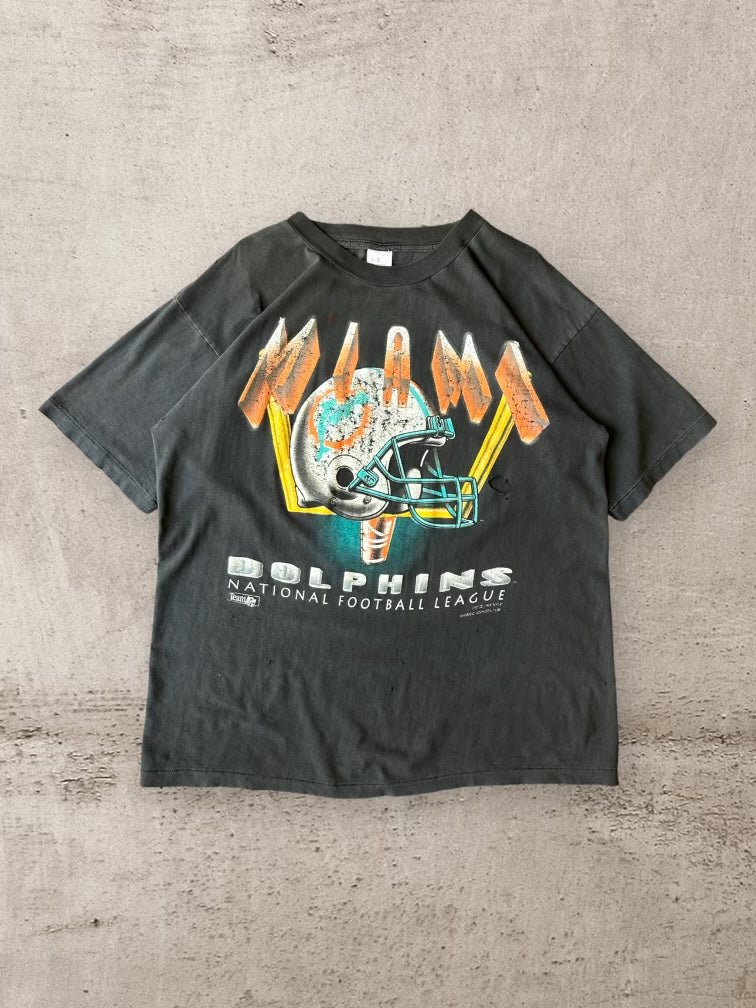 90s Miami Dolphins Distressed T-Shirt - XL