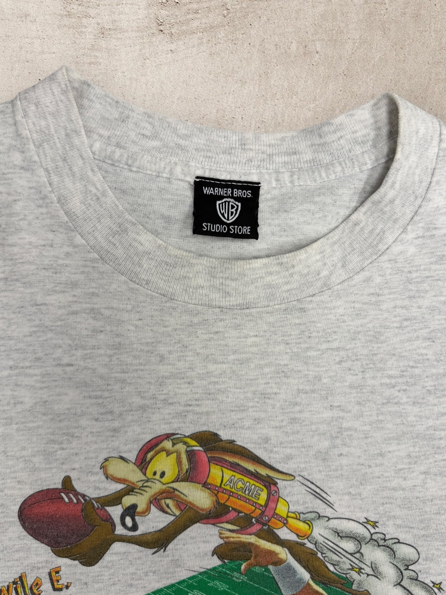 90s Warner Bros NFL Drew Bledsoe Bomb Graphic T-Shirt - Large