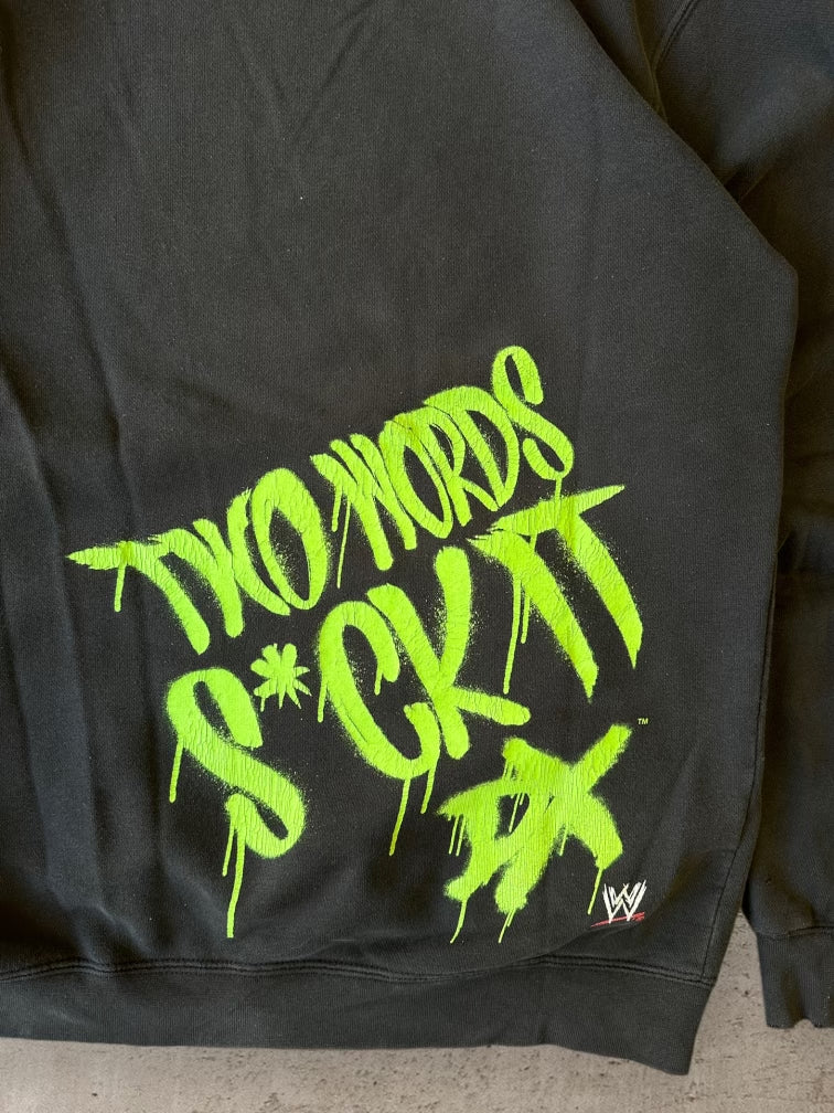00s WWE D-Generation X Two Words Suck It Hoodie - Large