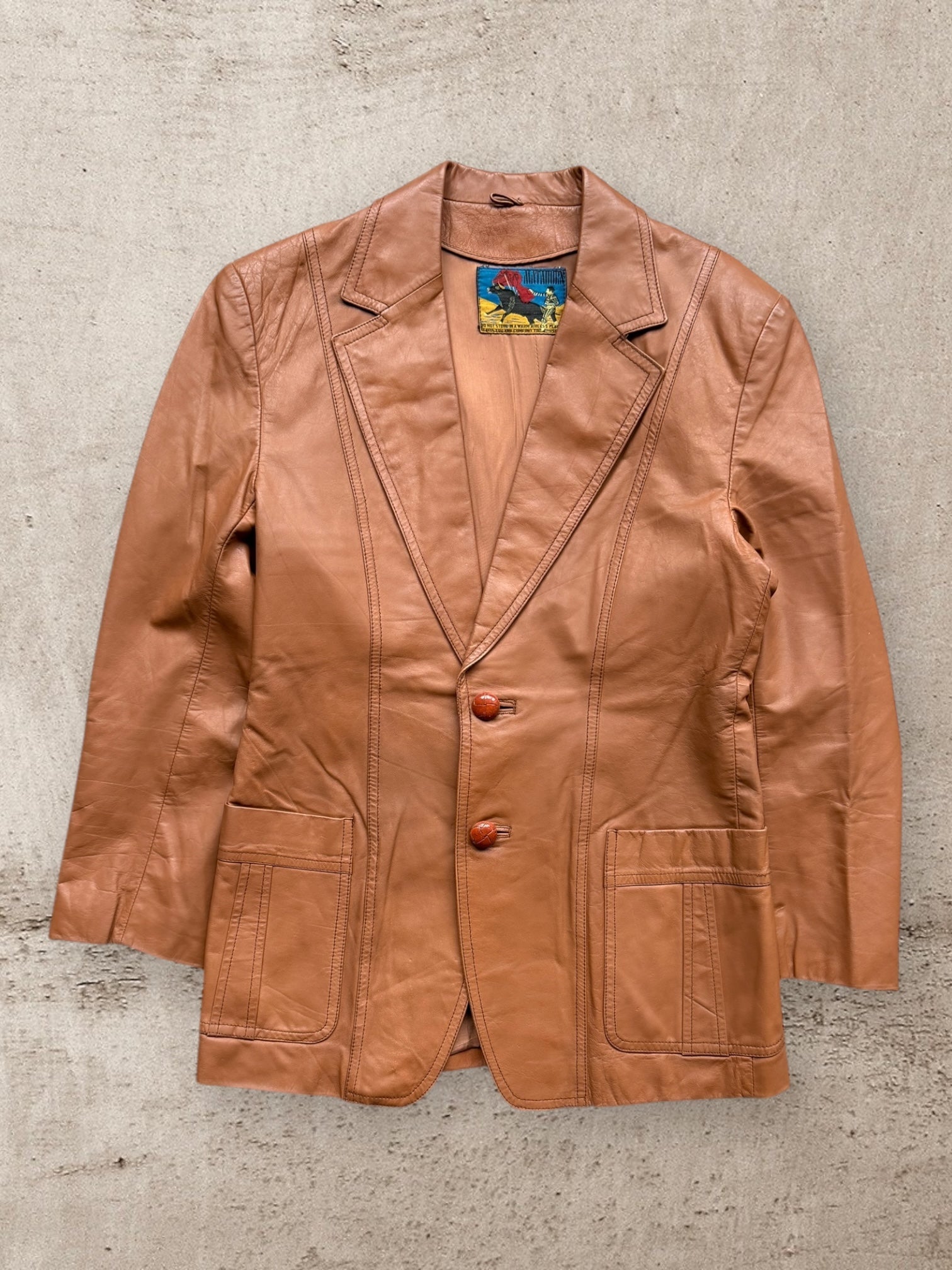 80s Matadorn Blazer Leather Jacket - Small