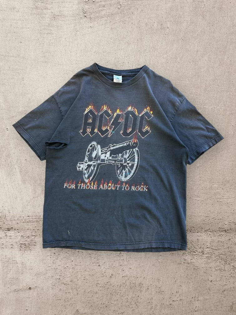 00s AC/DC Distressed Graphic T-Shirt - XL