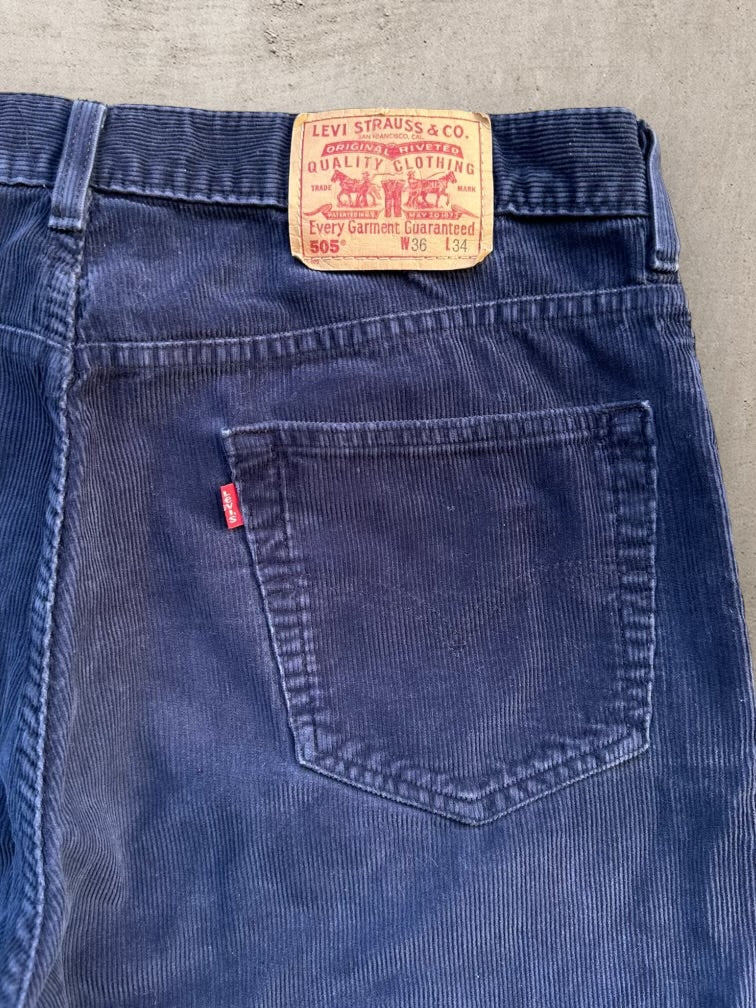 90s Levi’s 505 Cut Off Corduroy Shorts - 36