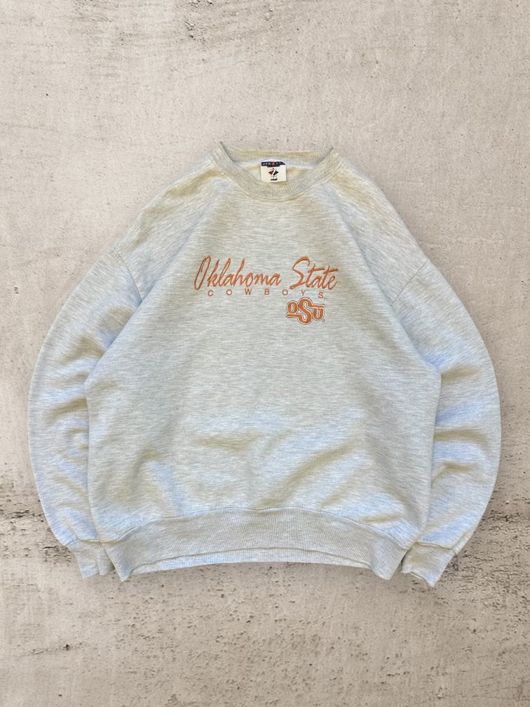 90s Oklahoma State Cowboys Embroidered Crewneck - Large