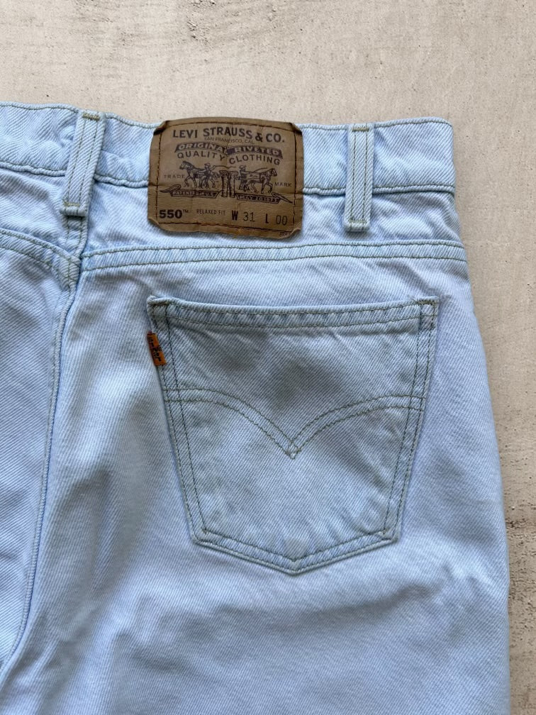 90s Levi’s 550 Orange Tab Denim Shorts - 30